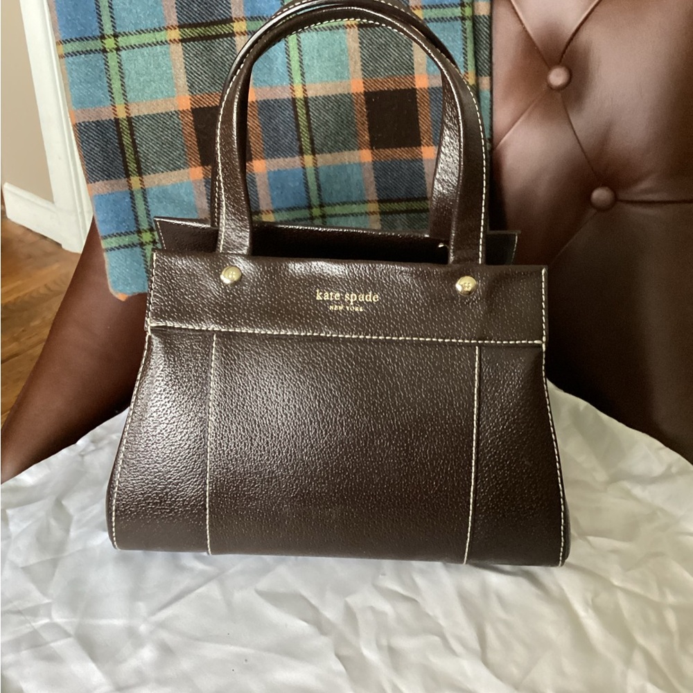 Kate Spade brown leather satchel, small